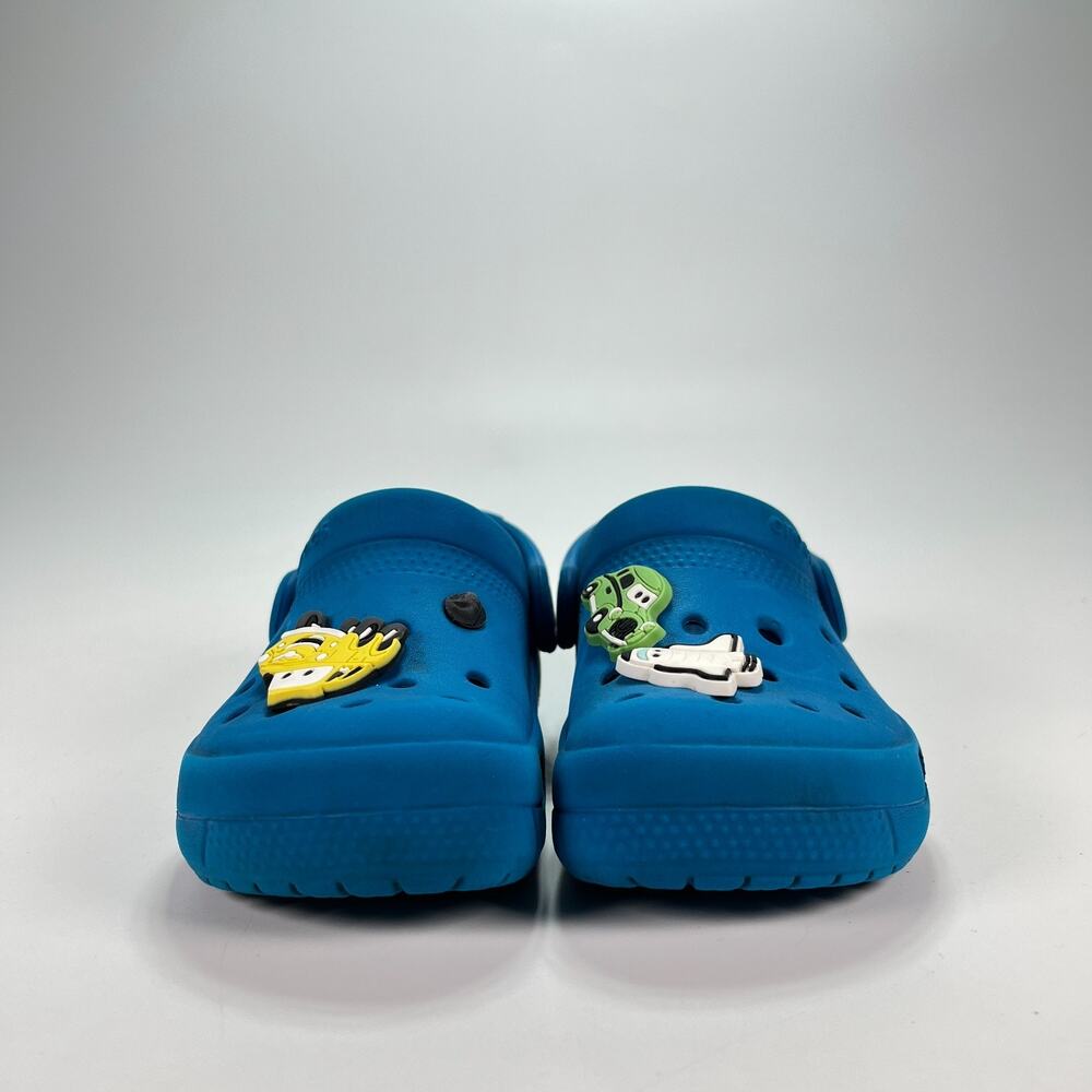 Crocs Classic Clog Blue Lightweight Adjustable Straps Slip On Shoes Kids Size 8 - Picture 2 of 8